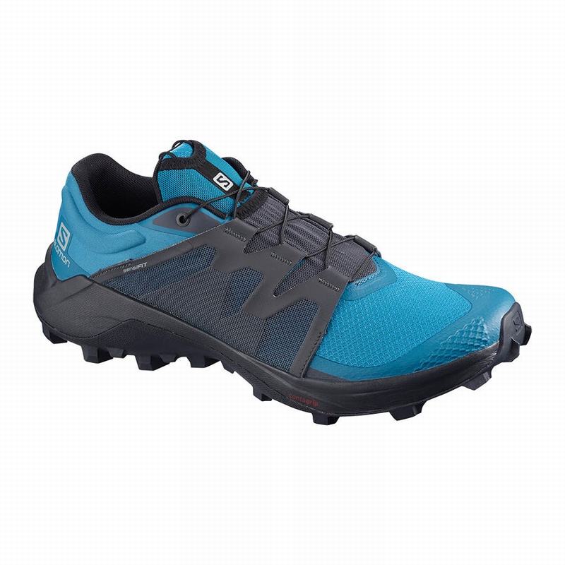 Salomon Israel WILDCROSS - Mens Trail Running Shoes - Blue/Black (NRMH-28750)